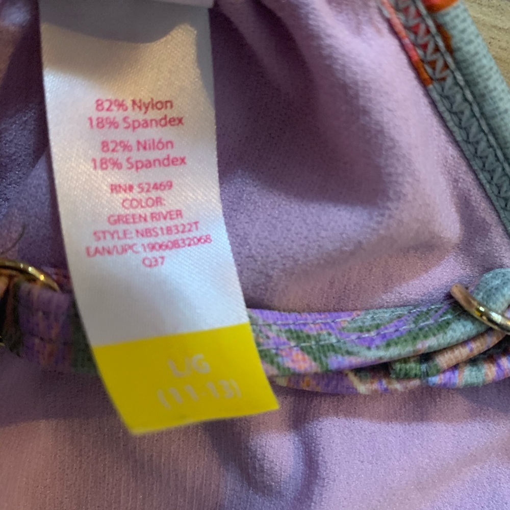 No Boundaries Women’s Gray River Floral Bikini Top Size Large - Picture 8 of 8